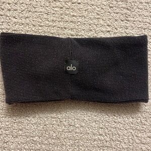 Alo Yoga, Micro Waffle Headband, Black, One Size